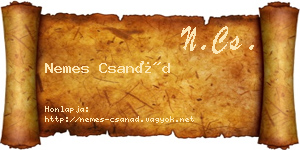 Nemes Csanád névjegykártya