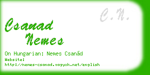 csanad nemes business card