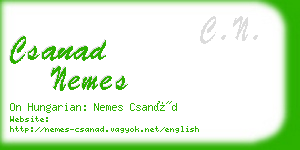csanad nemes business card